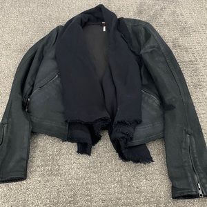 Free people black jean jacket